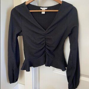 H&M Black Blouse Top
